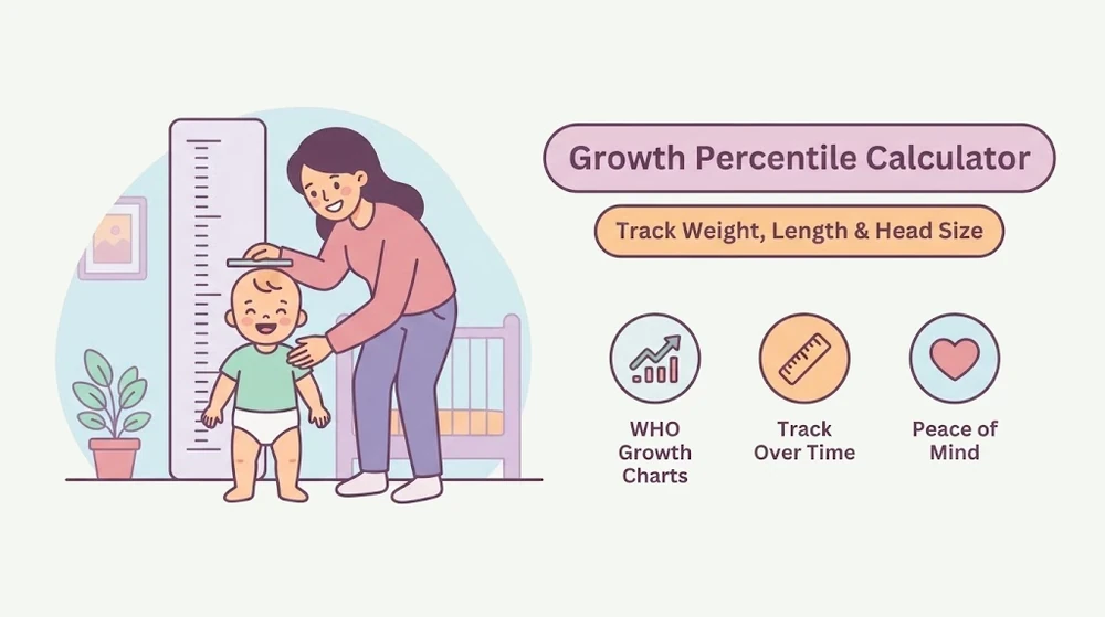 Mother measuring her toddler's height against a growth chart on the wall