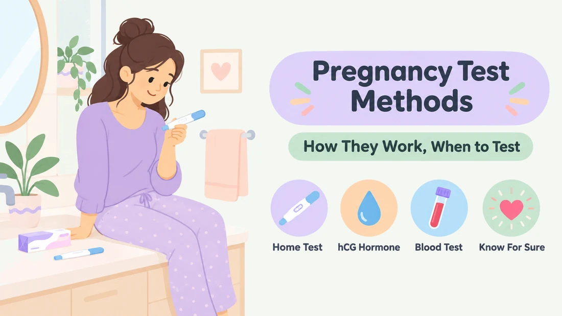 Woman sitting on her bathroom counter looking at a home pregnancy test
