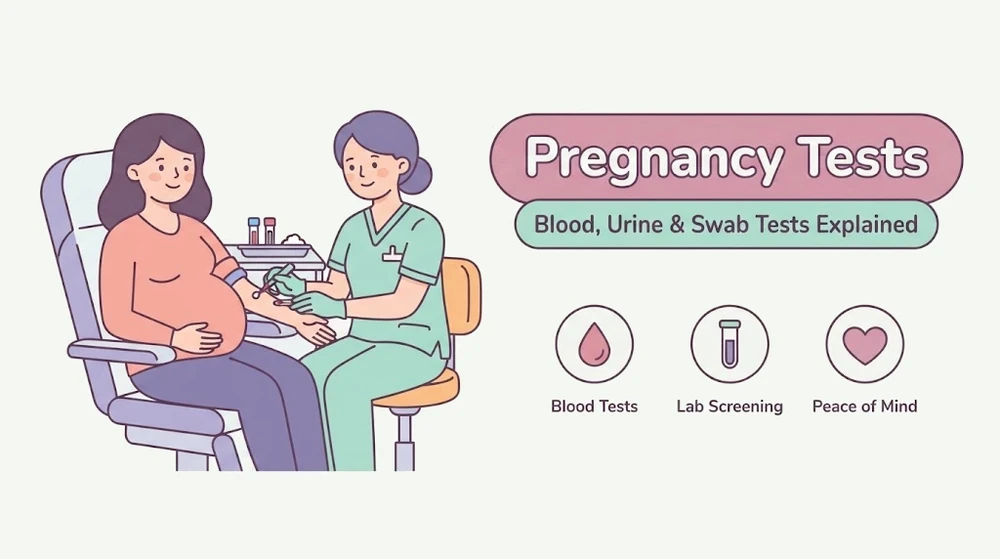 Pregnant woman having a blood sample taken by a nurse