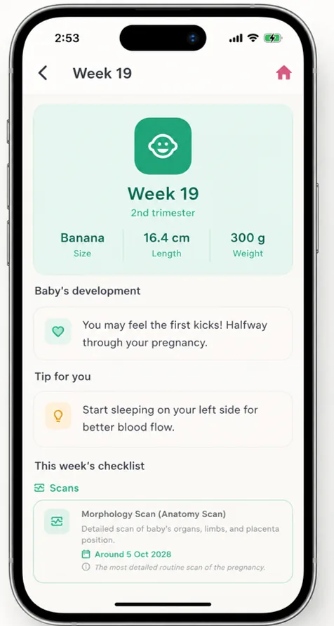 BabyQuil weekly pregnancy screen